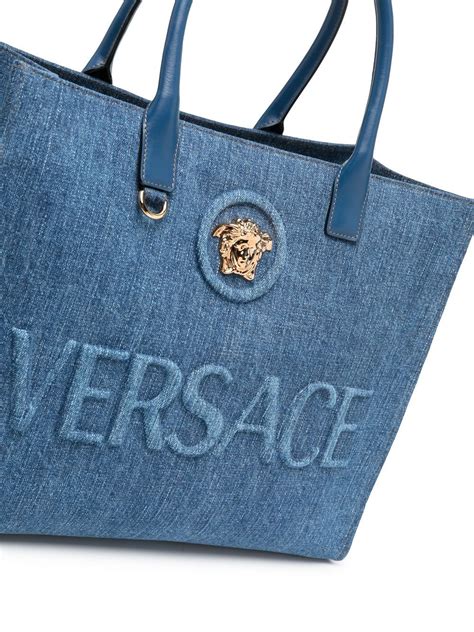 denim versace bag